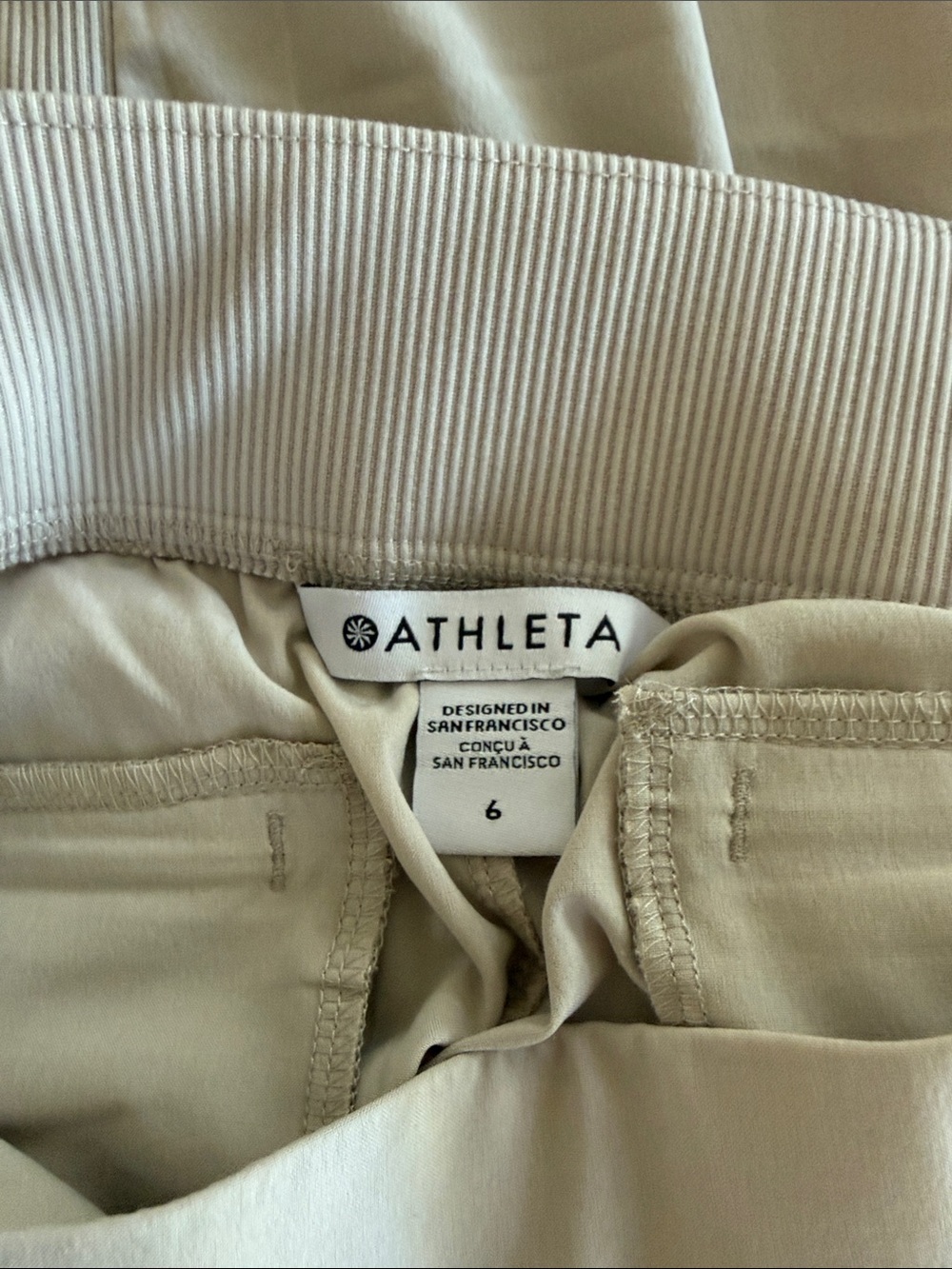 Athleta Women’s Joggers in Light Beige size 6 - Picture 4 of 5